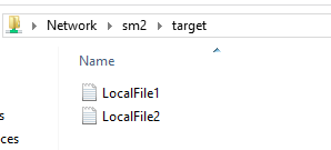 After: files copied to the target local file share
