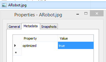 Custom metedata as seen using CloudXplorer