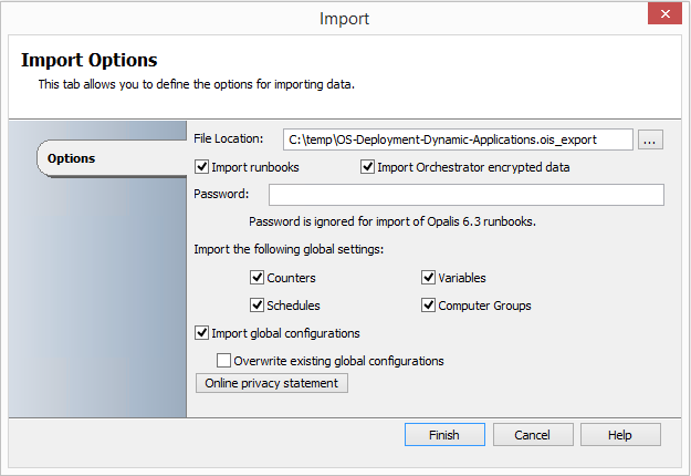 Import runbooks using standard method in Runbook Designer