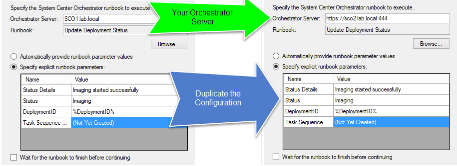 Copy the step configuration from the original to copy