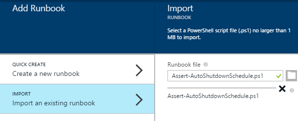 Import runbook from downloaded ps1 file