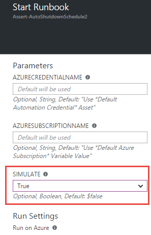 Using "Simulate" option to safely test