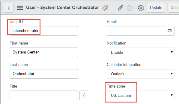 Creating ServiceNow account for Orchestrator access