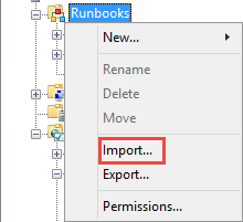 Runbook Designer import